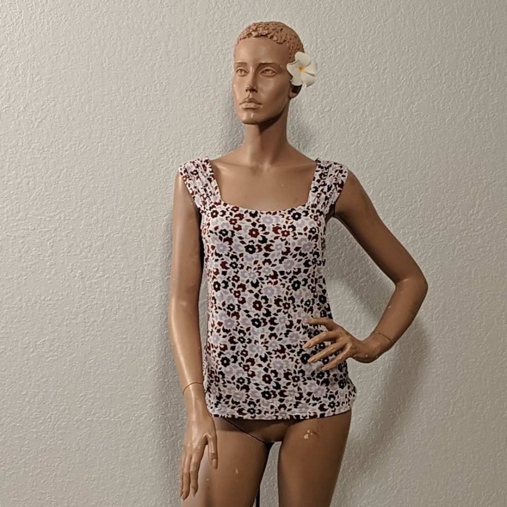 14th & Union Floral Tank Top